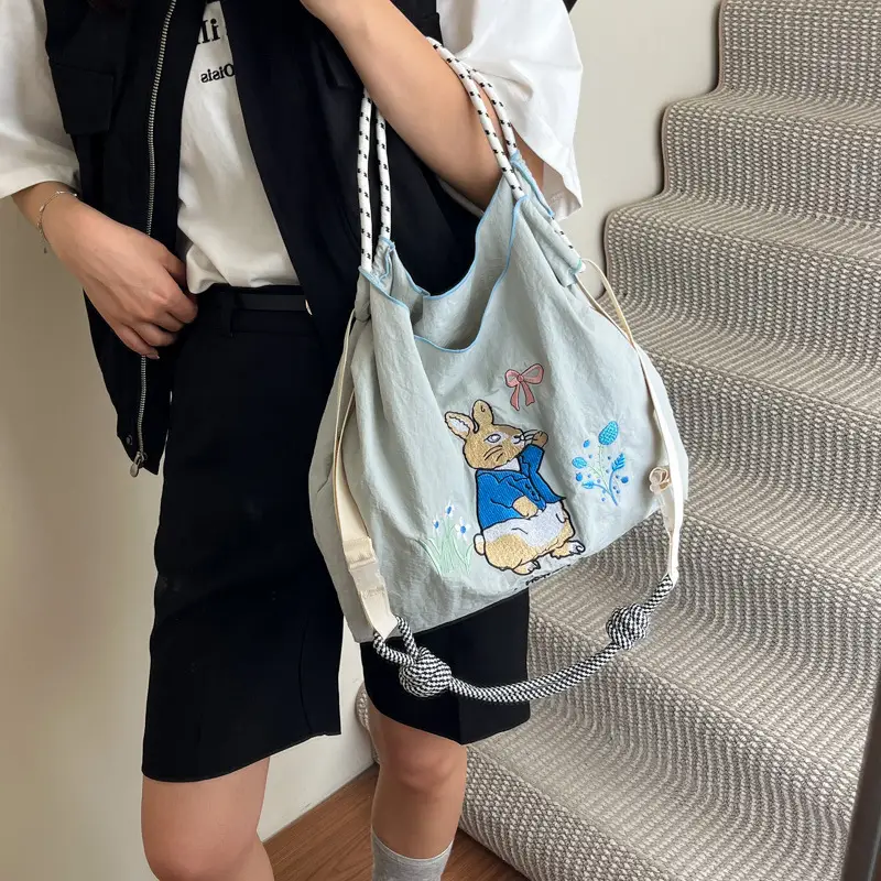 Lightweight Blue Bunny Shoulder Bag for Women - Image 8
