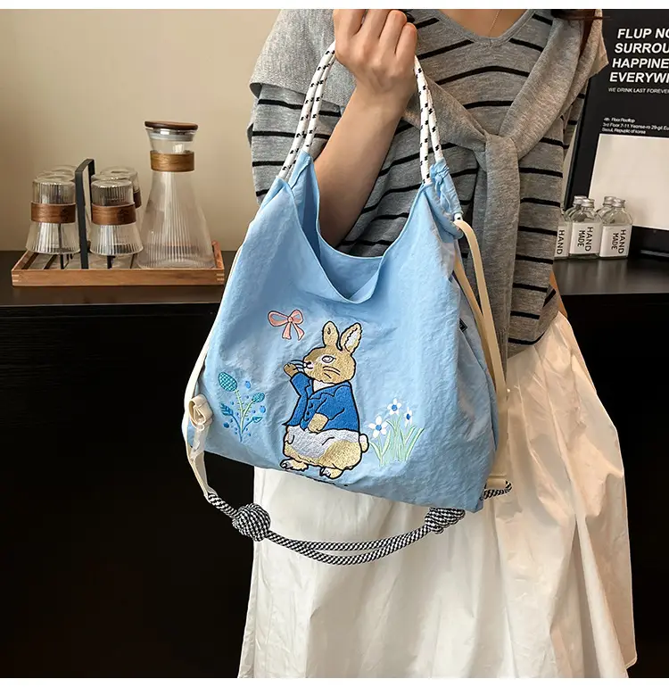 Lightweight Blue Bunny Shoulder Bag for Women — feature 15