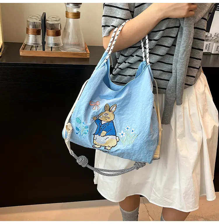 Lightweight Blue Bunny Shoulder Bag for Women — feature 16