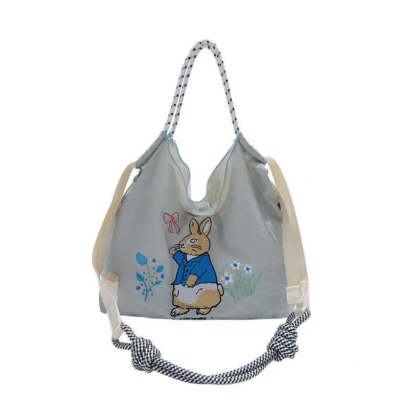 Lightweight Blue Bunny Shoulder Bag for Women - Image 3
