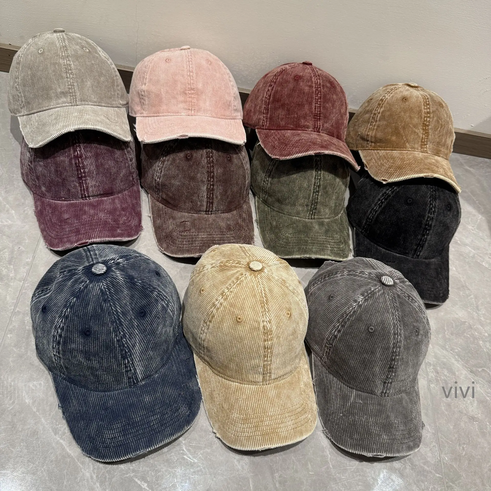 Vintage Washed Duckbill Cap Pink Unisex Winter — feature 2