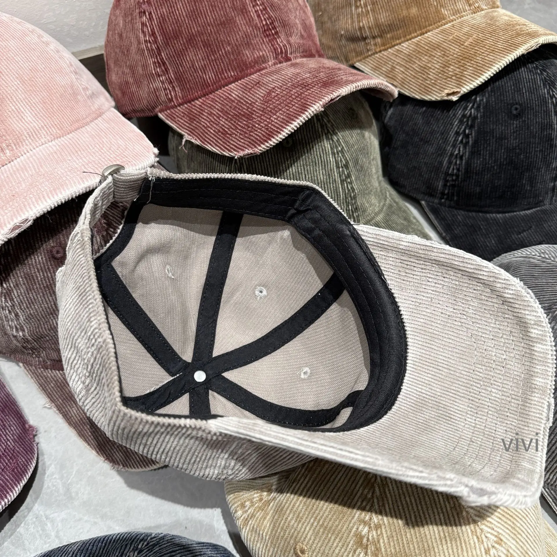 Vintage Washed Duckbill Cap Pink Unisex Winter — feature 8
