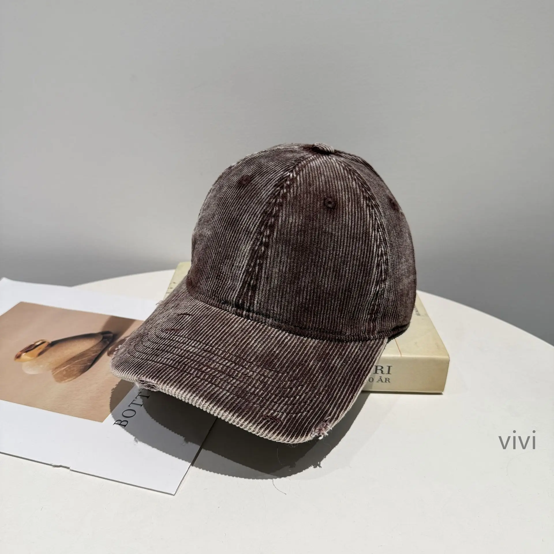 Vintage Washed Duckbill Cap Pink Unisex Winter - Image 5
