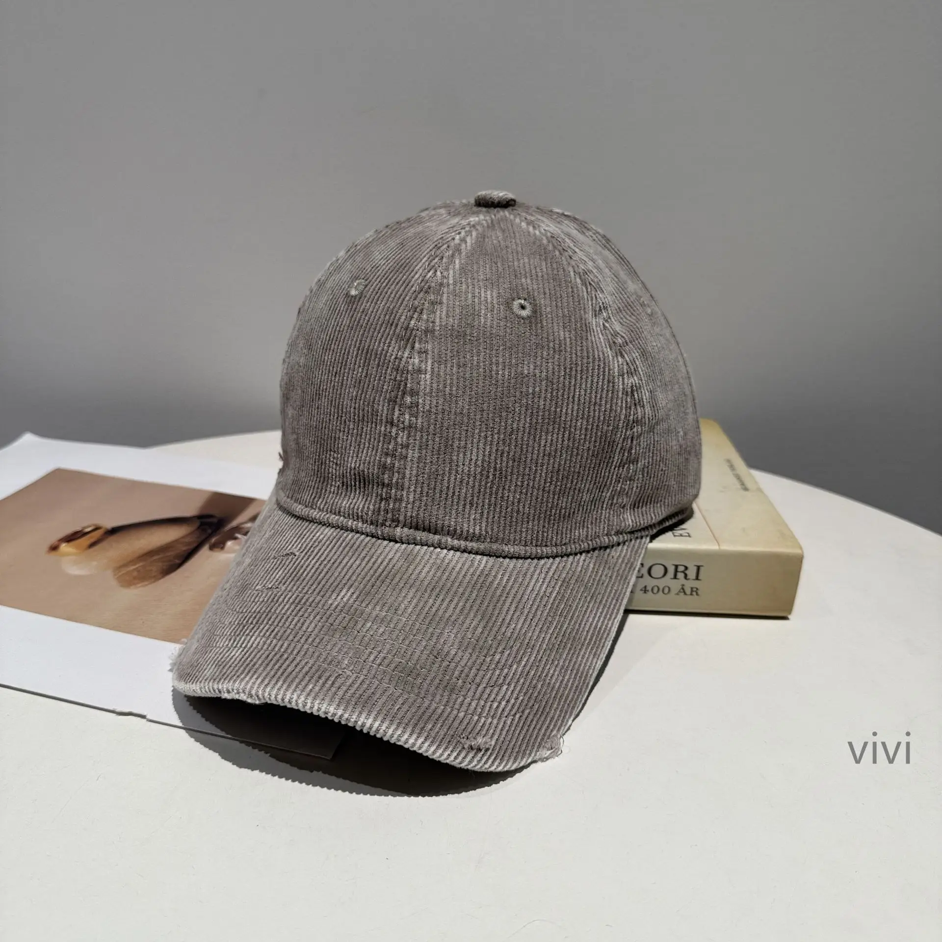Vintage Washed Duckbill Cap Pink Unisex Winter - Image 6