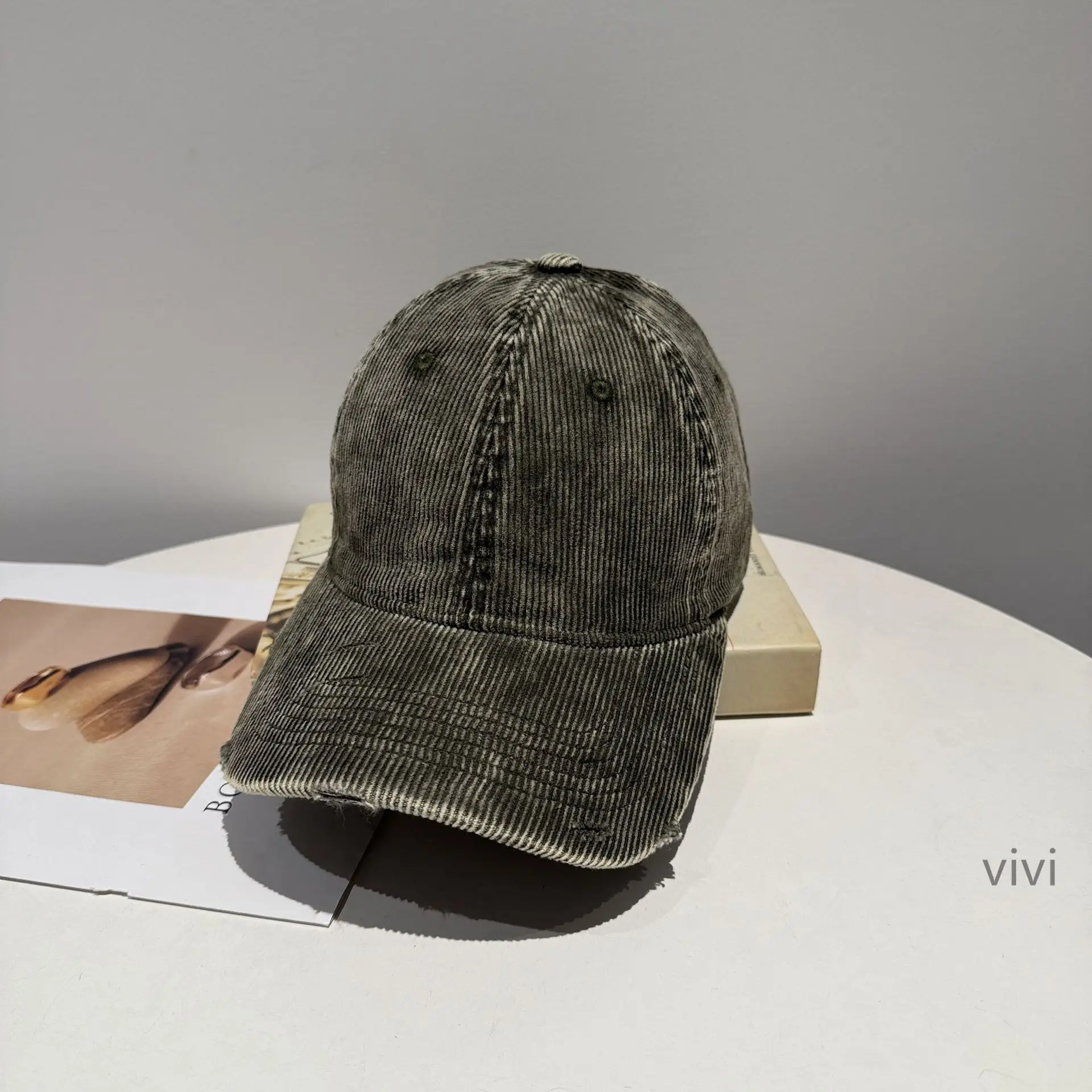 Vintage Washed Duckbill Cap Pink Unisex Winter - Image 9