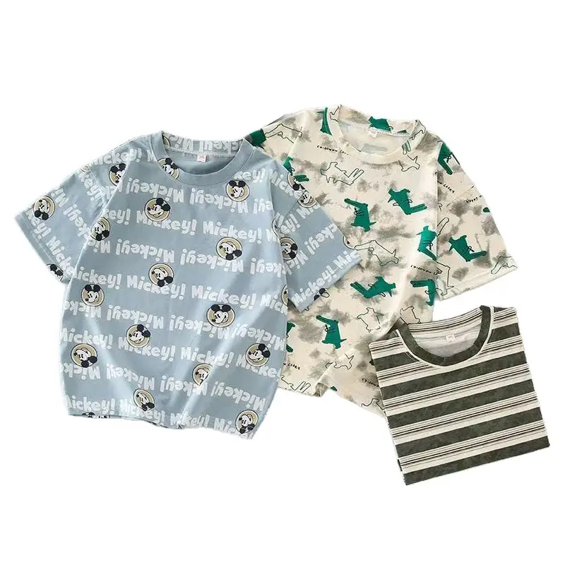 2025 Boys Cartoon Cotton T-Shirt Set Summer Print - Image 8