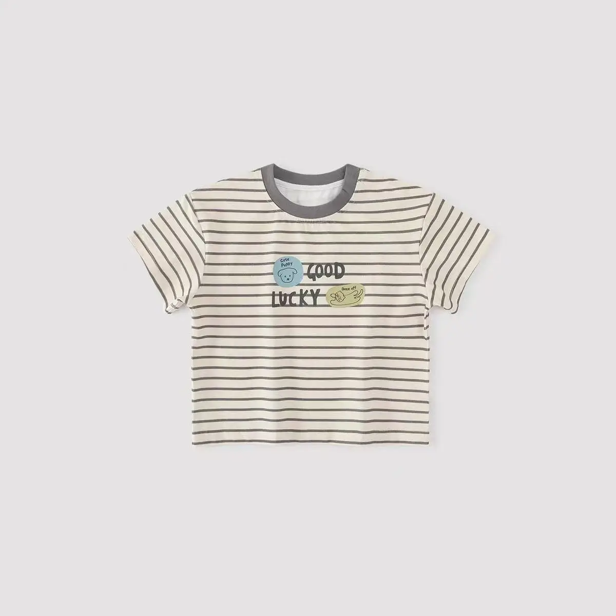 Children Striped Cotton T-Shirt Boys Summer - Image 3