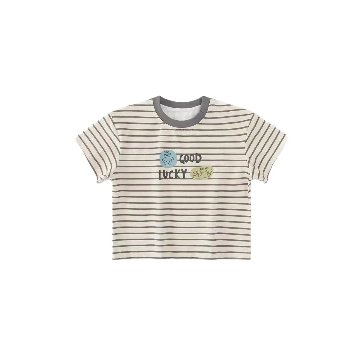 Children Striped Cotton T-Shirt Boys Summer - Image 7