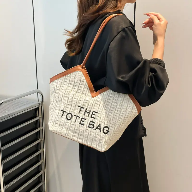 2025 New Summer Woven Women's Shoulder Bag Large Capacity - Image 5