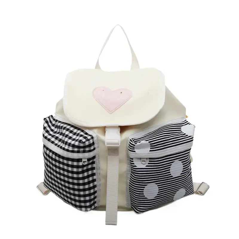 Japanese-Style Backpack for Girls Niche Color Blocking Tote