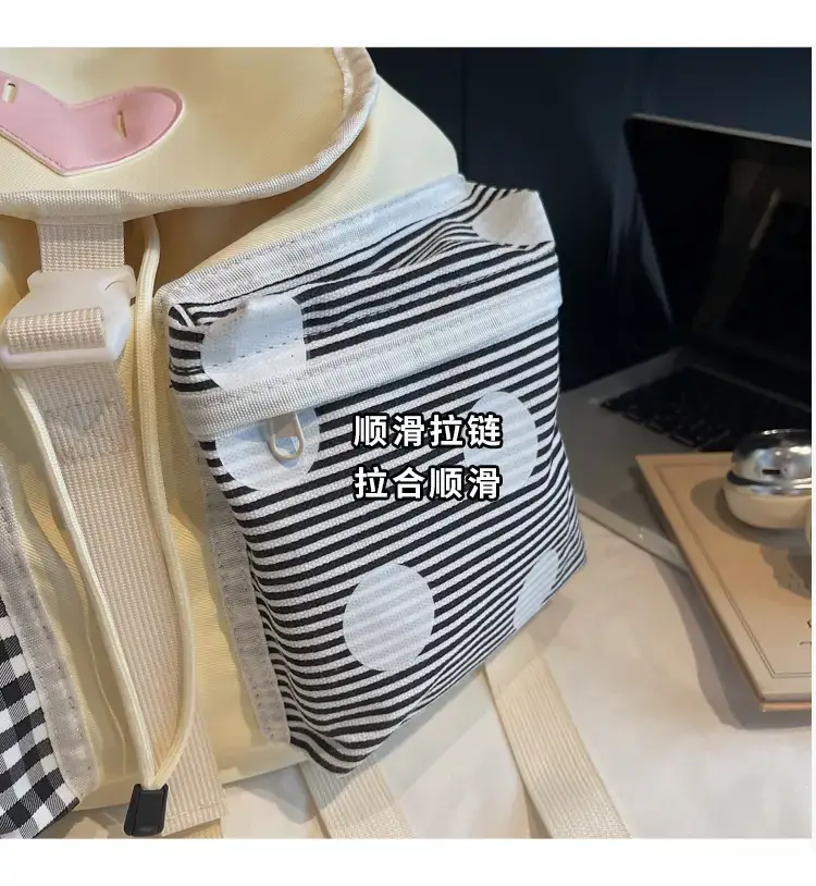 Japanese-Style Backpack for Girls Niche Color Blocking Tote — feature 10