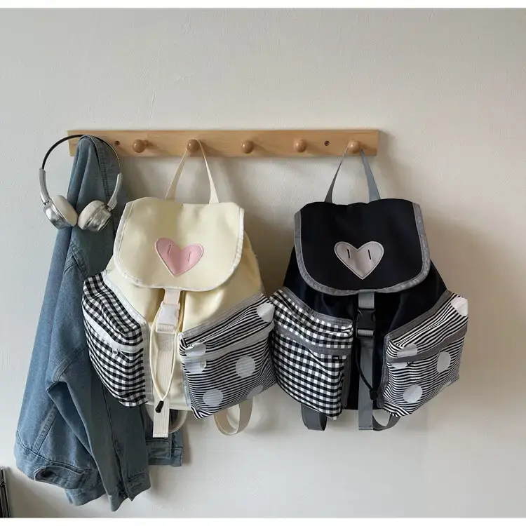 Japanese-Style Backpack for Girls Niche Color Blocking Tote — feature 18