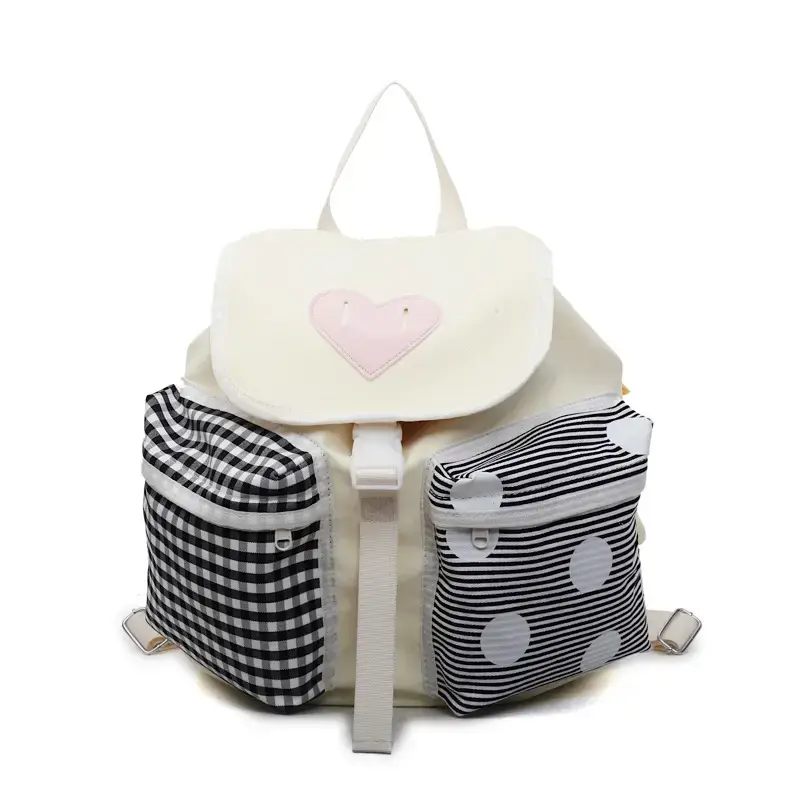 Japanese-Style Backpack for Girls Niche Color Blocking Tote