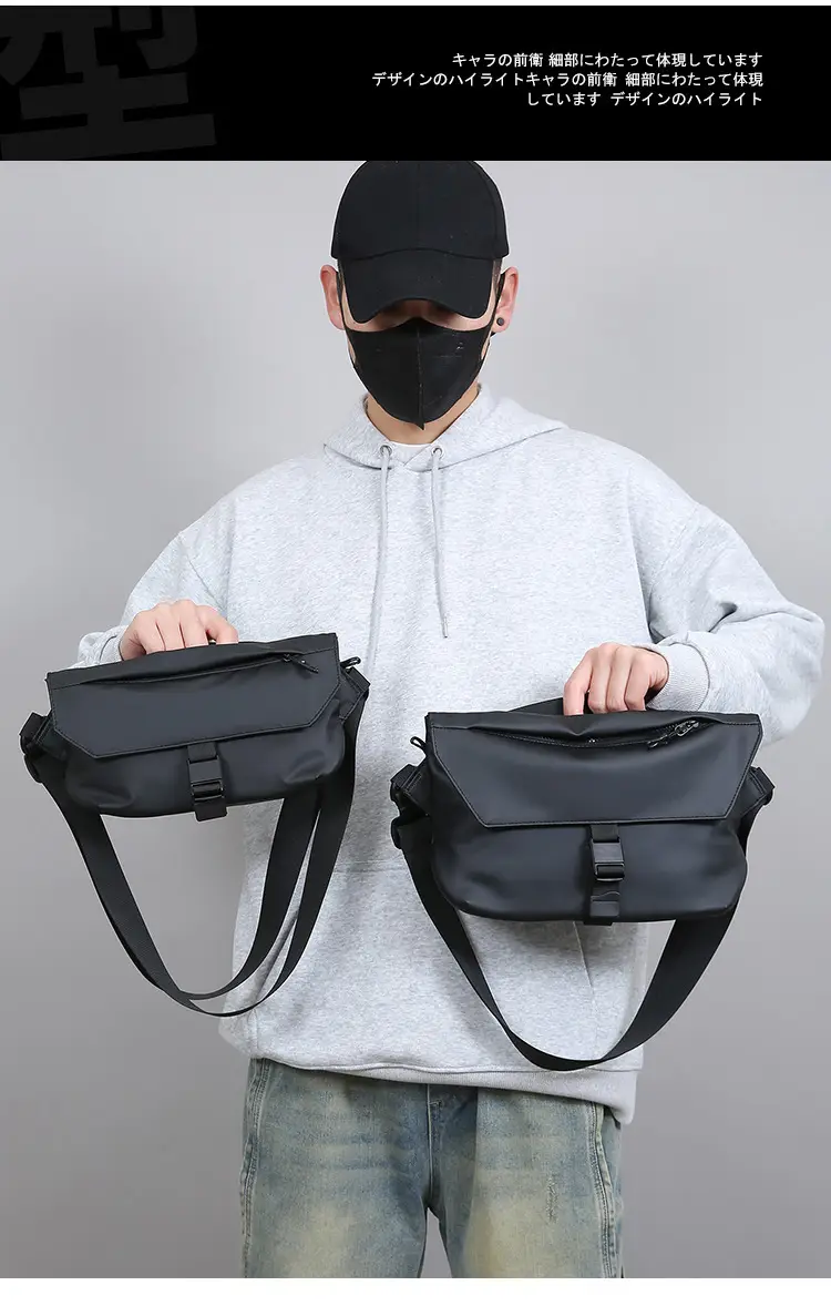 Black Crossbody Messenger Bag for Men — feature 10