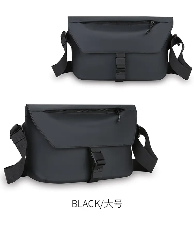 Black Crossbody Messenger Bag for Men — feature 18