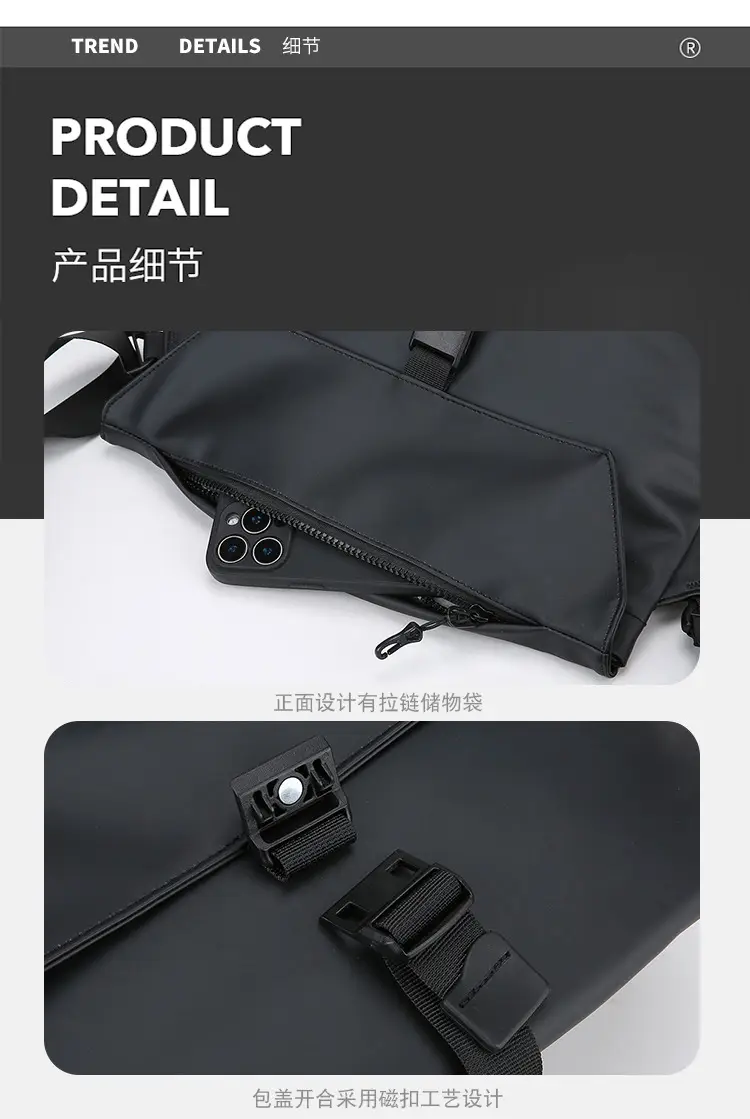 Black Crossbody Messenger Bag for Men — feature 22