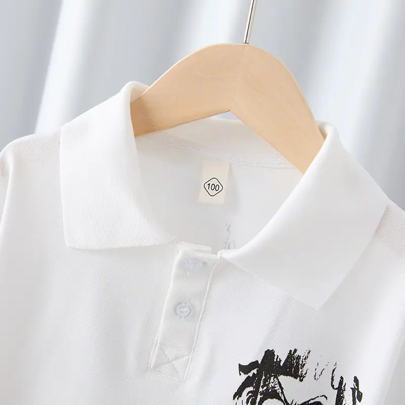 Nata Boys Cotton T-Shirt White Graphic Summer - Image 4