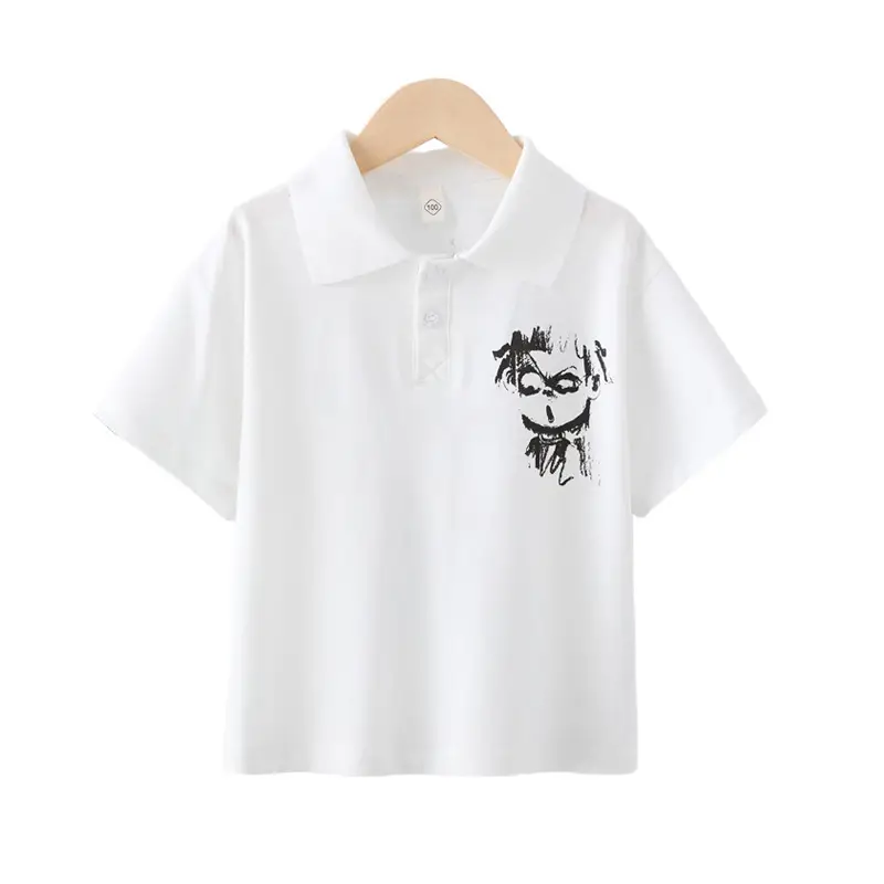 Nata Boys Cotton T-Shirt White Graphic Summer - Image 5