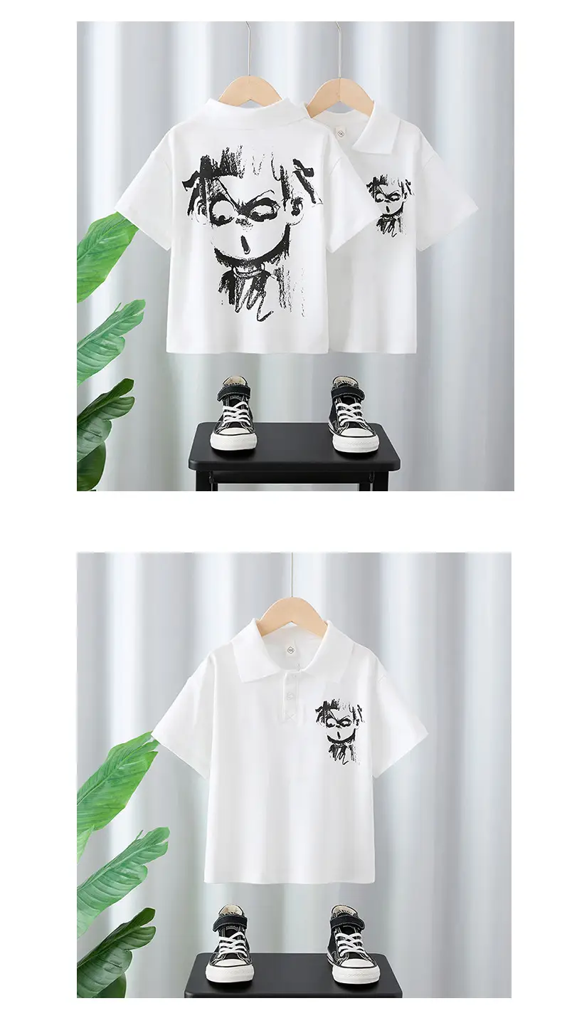 Nata Boys Cotton T-Shirt White Graphic Summer — feature 4