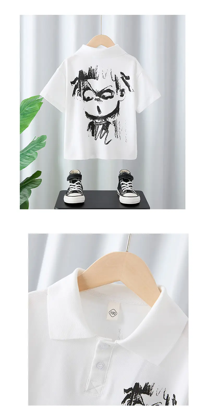 Nata Boys Cotton T-Shirt White Graphic Summer — feature 5