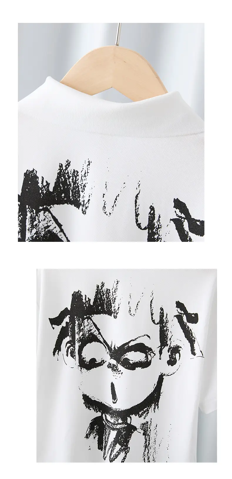 Nata Boys Cotton T-Shirt White Graphic Summer — feature 8