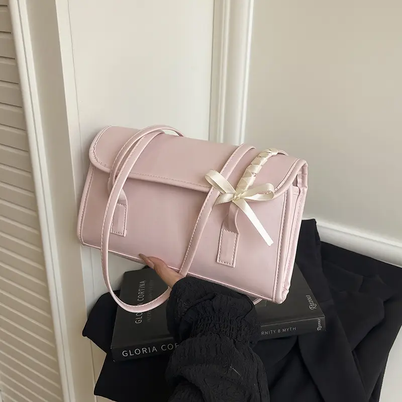 Pink Leather Shoulder Bag for Women, Lightweight & Stylish — feature 17