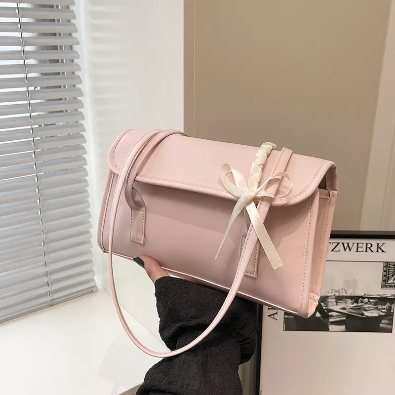 Pink Leather Shoulder Bag for Women, Lightweight & Stylish — feature 21