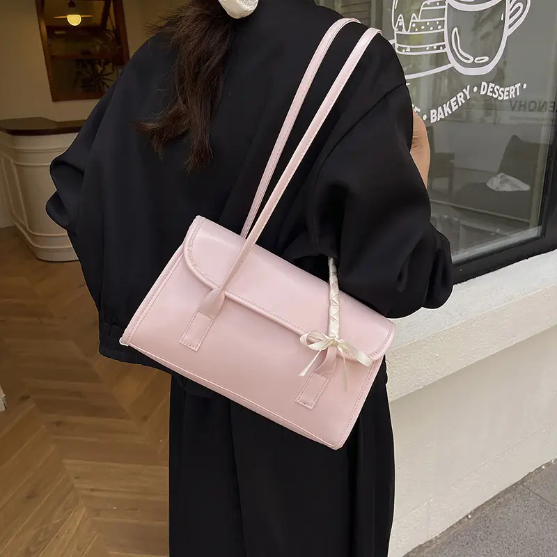 Pink Leather Shoulder Bag for Women, Lightweight & Stylish — feature 27