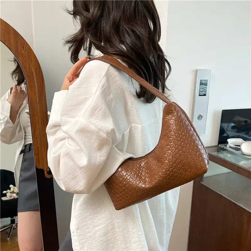 Women's Red Embossed Shoulder Bag 2025 - Image 8