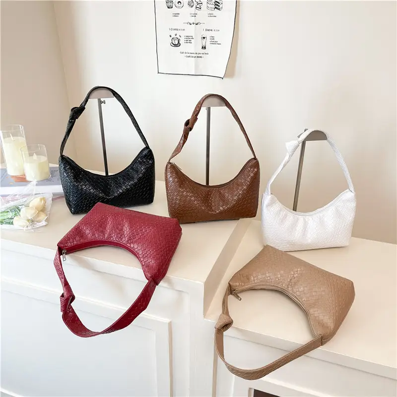 Women's Red Embossed Shoulder Bag 2025 - Image 9