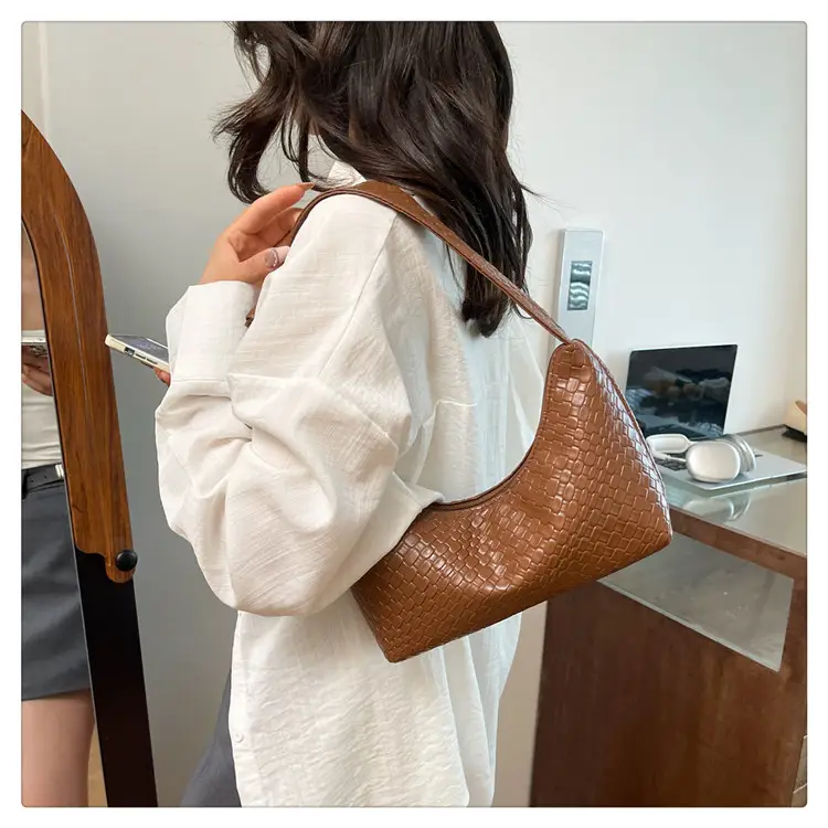 Women's Red Embossed Shoulder Bag 2025 — feature 27