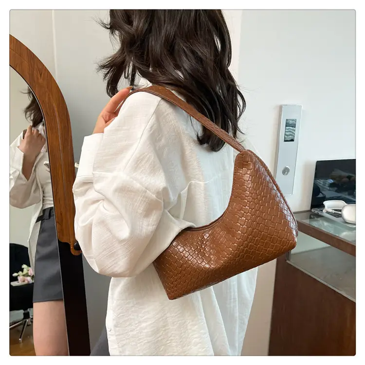 Women's Red Embossed Shoulder Bag 2025 — feature 28