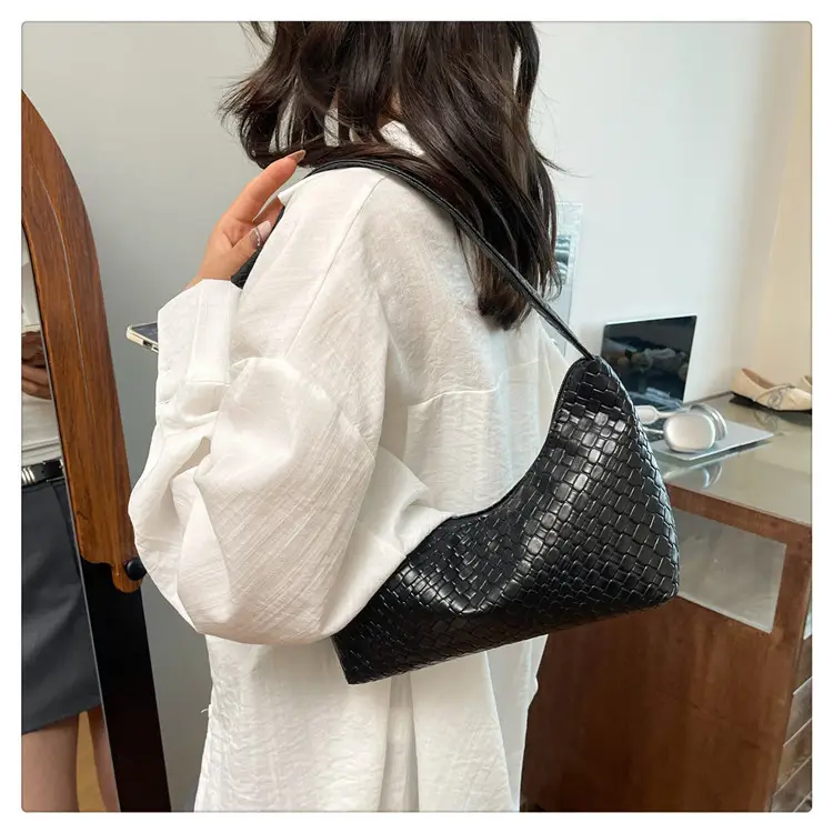 Women's Red Embossed Shoulder Bag 2025 — feature 32