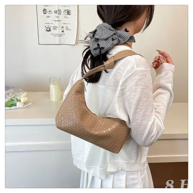 Women's Red Embossed Shoulder Bag 2025 — feature 33