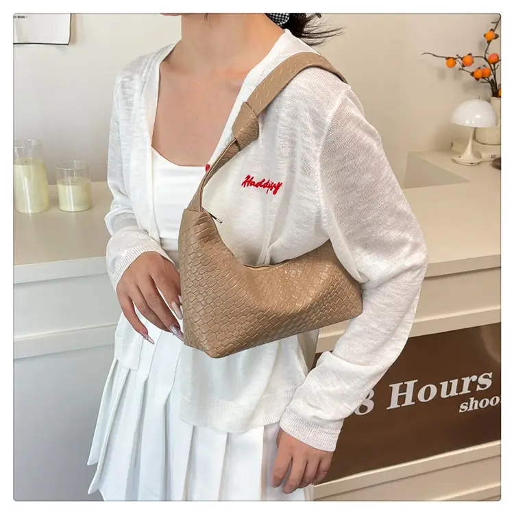 Women's Red Embossed Shoulder Bag 2025 — feature 34