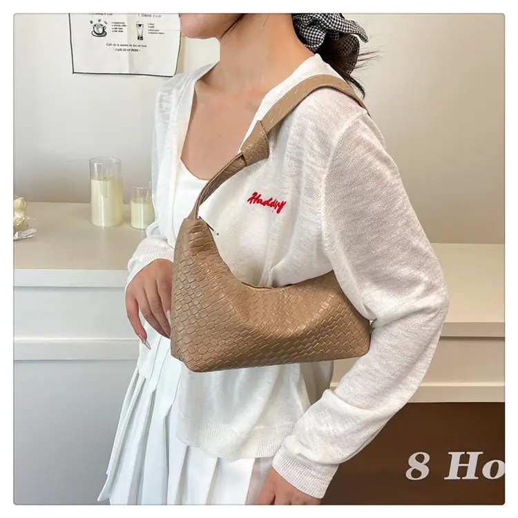 Women's Red Embossed Shoulder Bag 2025 — feature 35