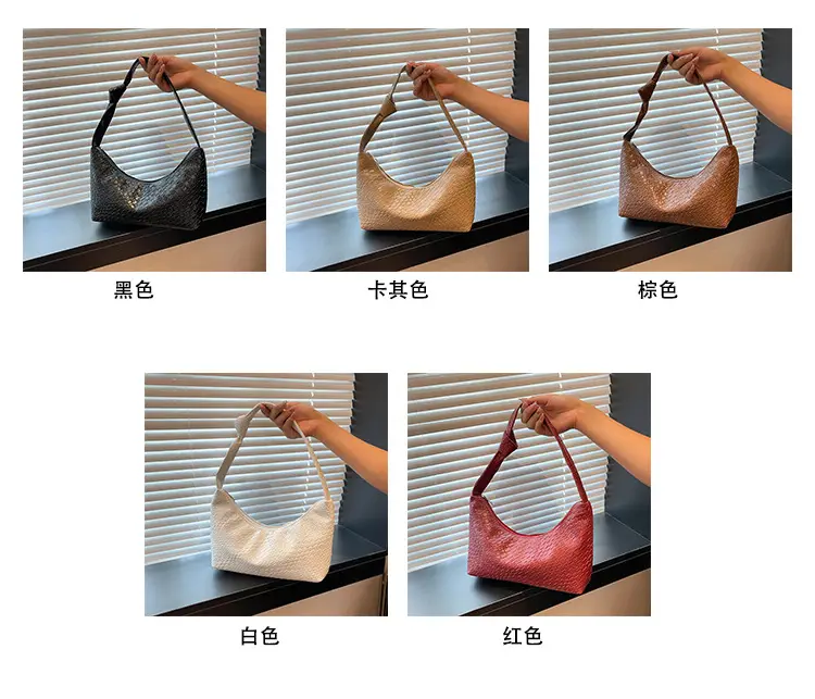 Women's Red Embossed Shoulder Bag 2025 — feature 4