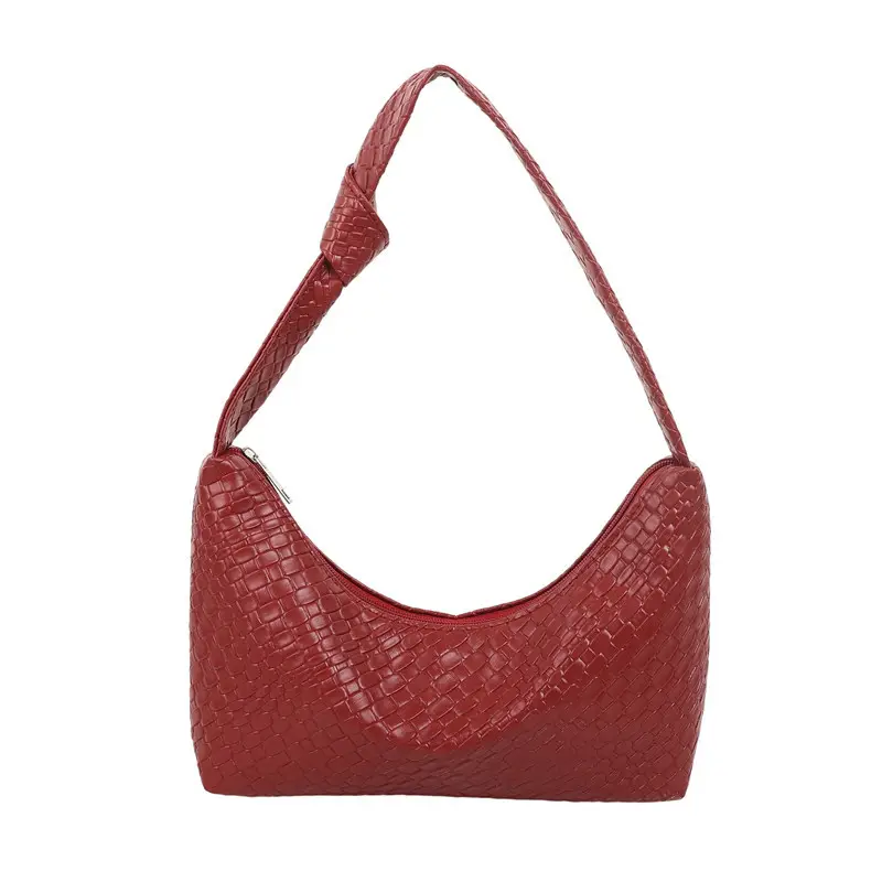 Women's Red Embossed Shoulder Bag 2025 - Image 5