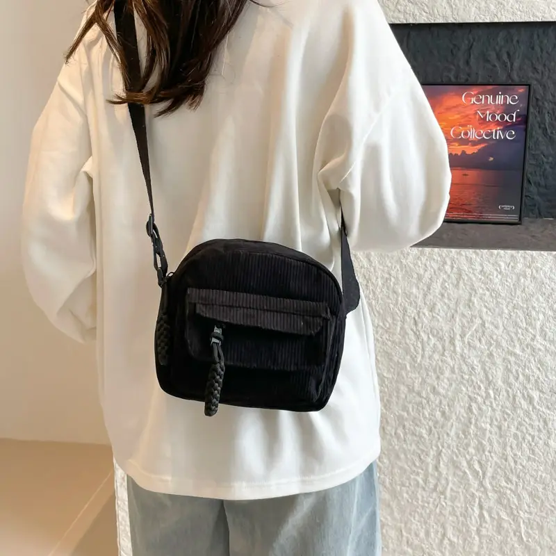 Green Korean Style Small Square Shoulder Bag for Women - Image 6