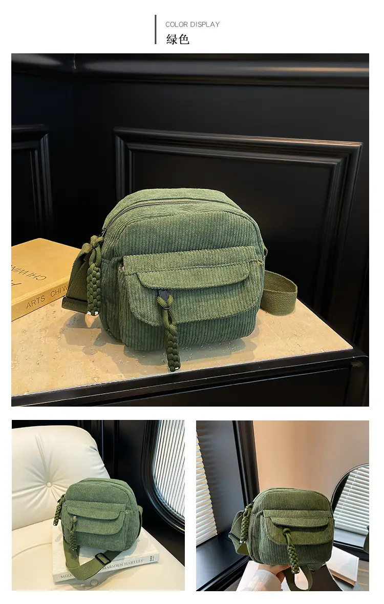 Green Korean Style Small Square Shoulder Bag for Women — feature 13