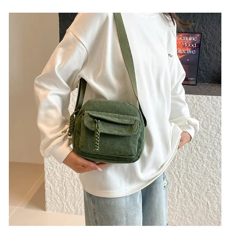 Green Korean Style Small Square Shoulder Bag for Women — feature 17