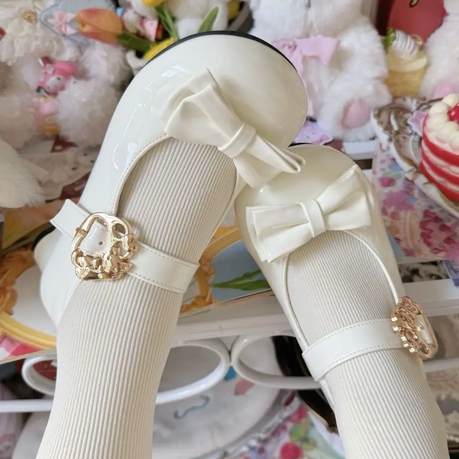 (Hug Cat) Original Versatile and Cute Lolita Shoes with Low Heels and Small Round Toes — feature 15