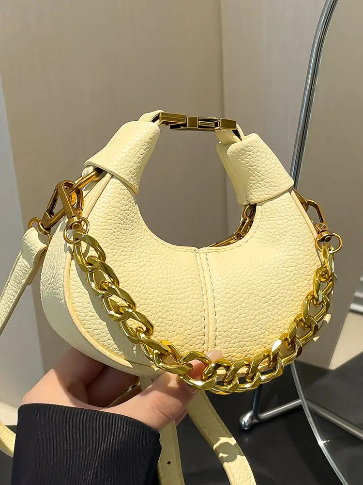 Green Frosted Chain Shoulder Bag for Women 2025