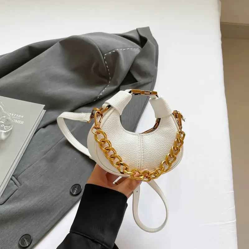 Green Frosted Chain Shoulder Bag for Women 2025