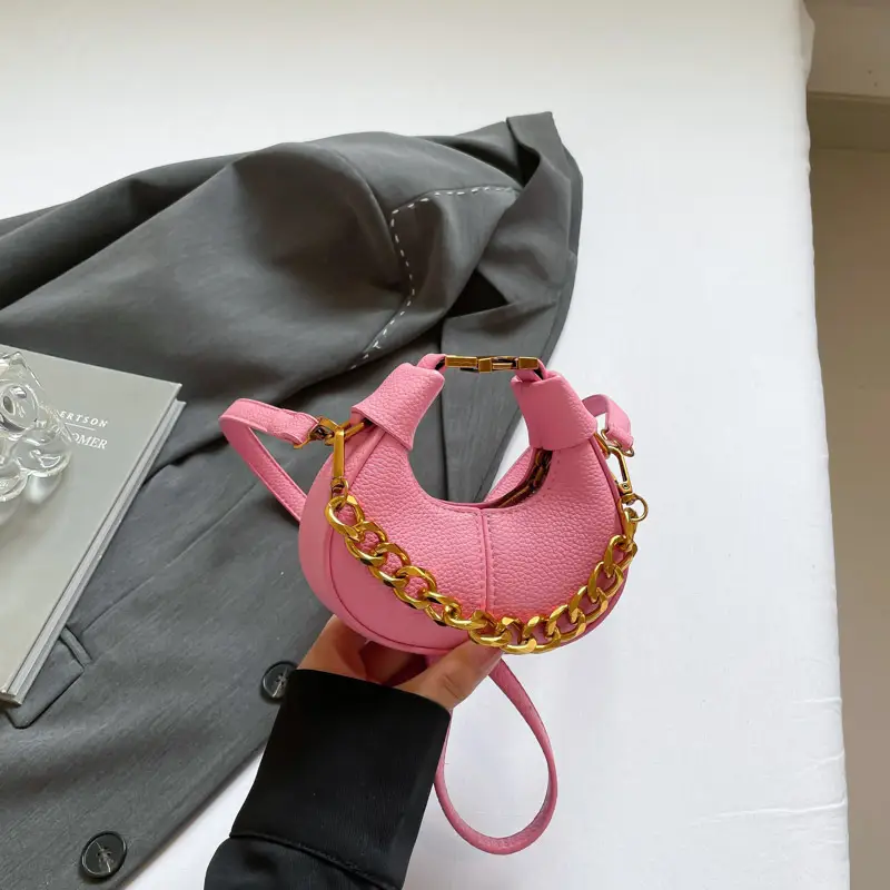 Green Frosted Chain Shoulder Bag for Women 2025