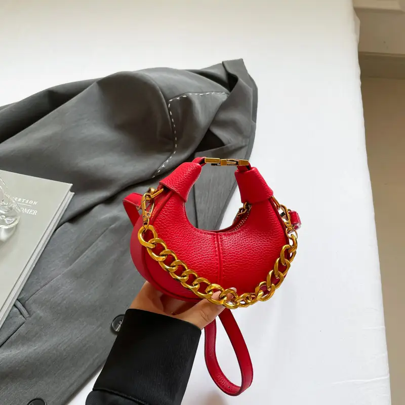 Green Frosted Chain Shoulder Bag for Women 2025