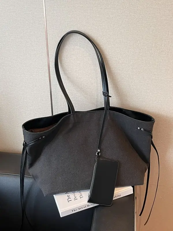 Women's Cross-Border Tote Bag with Underarm Strap & Leather Accents - Image 6