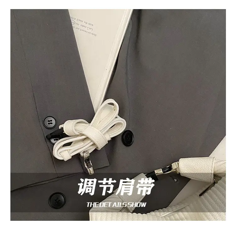Women Pleated White Handbag with Retro Armpit Design — feature 8