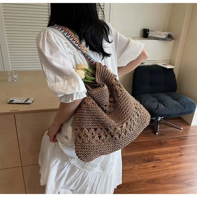 Large Capacity Woven Straw Bag for Summer Vacation — feature 11