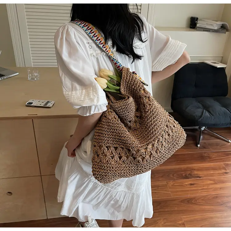 Large Capacity Woven Straw Bag for Summer Vacation — feature 12
